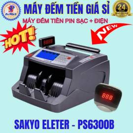 MÁY ĐẾM TIỀN MI NI SẠC PIN + ĐIỆN SAKYO ELETER PS6300B
